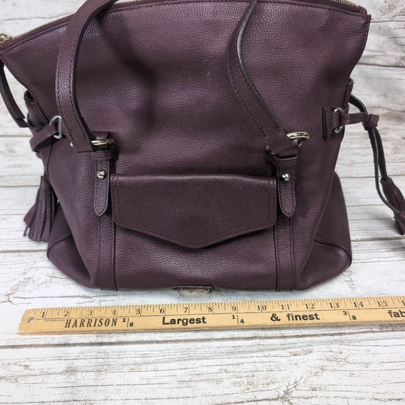 Dooney And Bourke Florentine Deep Purple Large Shoulder Bag - Picture 6 of 11